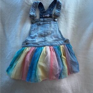 Denim Rainbow Tutu Skirt for Kids